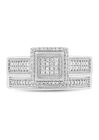 5/8 ct. t.w. Diamond Bridal Ring Sterling Silver