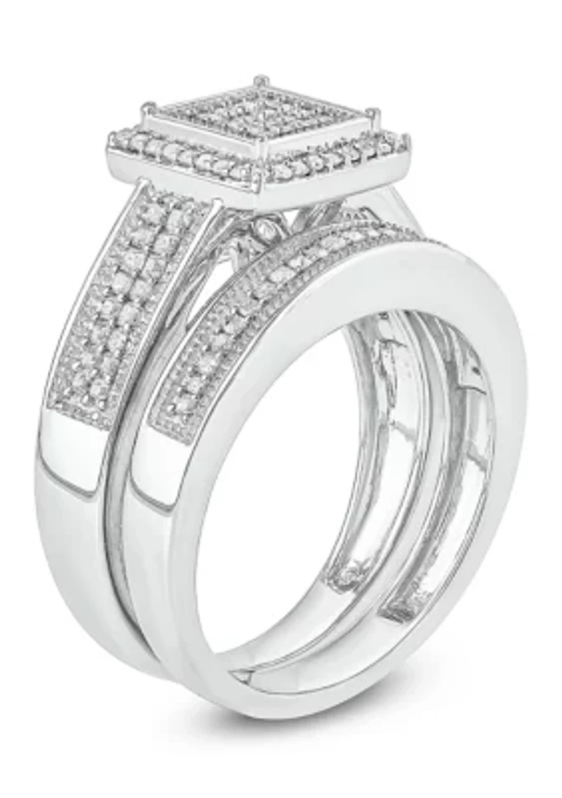 5/8 ct. t.w. Diamond Bridal Ring Sterling Silver