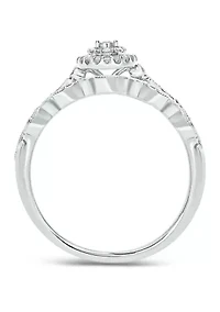 1/4 ct. t.w.Diamond Bridal Wedding Ring Set 925 Sterling Silver