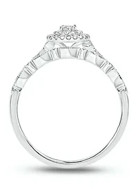 1/4 ct. t.w. Diamond Bridal Wedding Ring Set 925 Sterling Silver