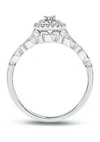 1/4 ct. t.w. Diamond Bridal Wedding Ring Set 925 Sterling Silver