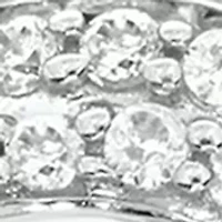 1 ct. t.w. Diamond Cuban Band Ring Sterling Silver