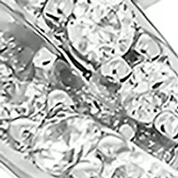 1/5 ct. t.w. Diamond Cuban Band Ring Sterling Silver