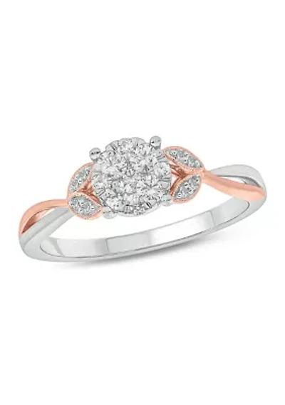 1/3 ct. t.w. Diamond Promise Ring 10k Rose Gold and White