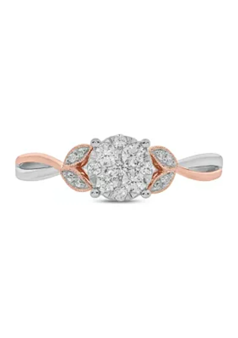 1/3 ct. t.w. Diamond Promise Ring 10k Rose Gold and White