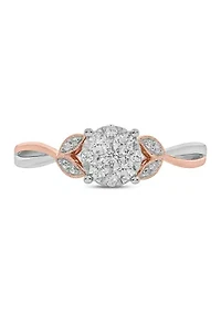 1/3 ct. t.w. Diamond Promise Ring 10k Rose Gold and White