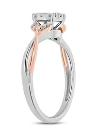 1/3 ct. t.w. Diamond Promise Ring 10k Rose Gold and White