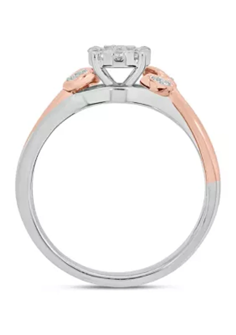1/3 ct. t.w. Diamond Promise Ring 10k Rose Gold and White