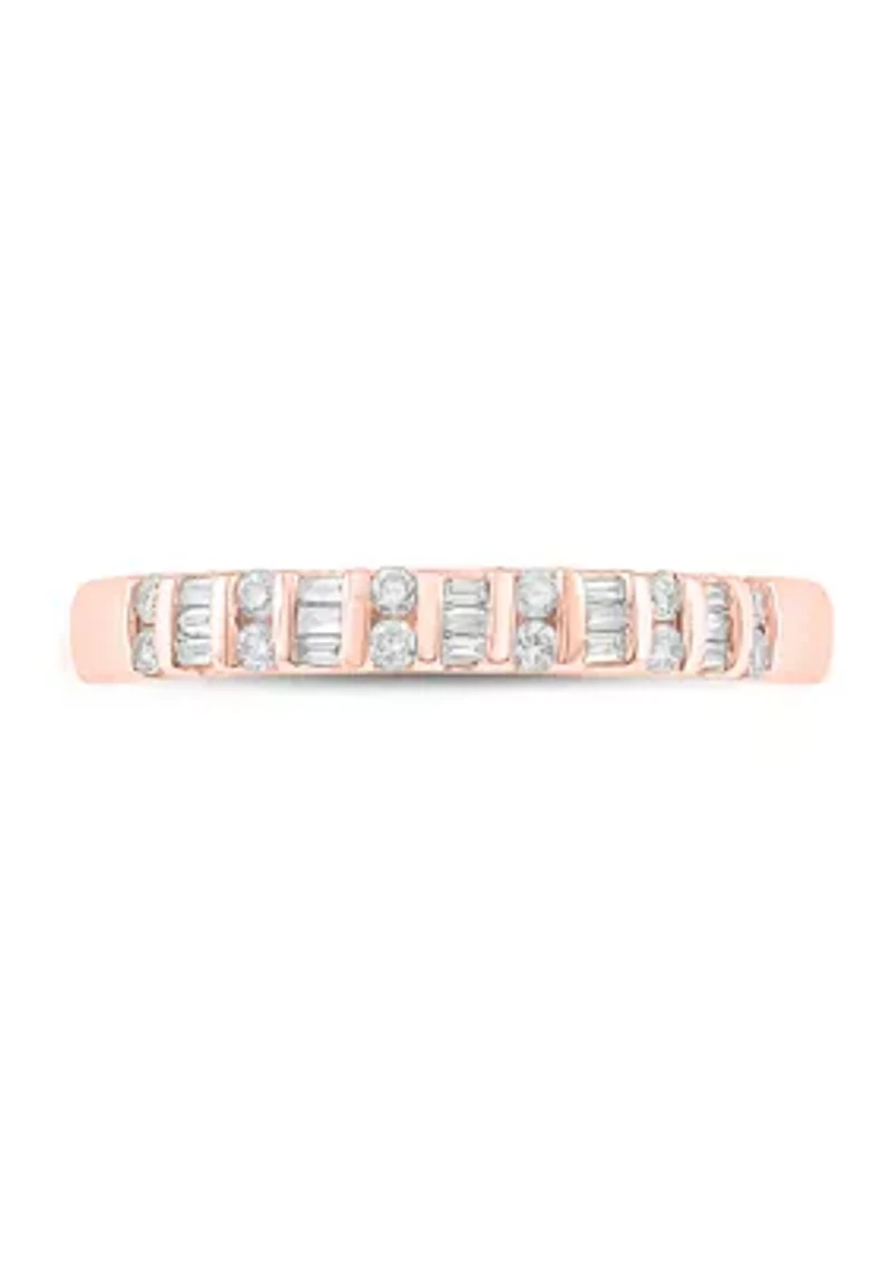 1/5 ct. t.w. Diamond  Anniversary Ring 10K Rose Gold