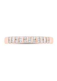 1/5 ct. t.w. Diamond  Anniversary Ring 10K Rose Gold