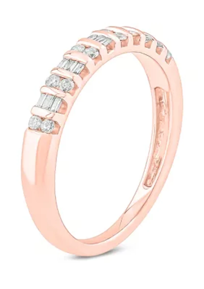 1/5 ct. t.w. Diamond  Anniversary Ring 10K Rose Gold