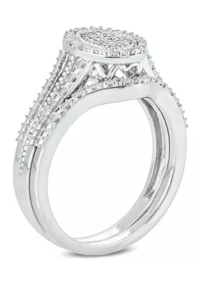 1/5 ct. t.w. Diamond Bridal Ring Sterling Silver