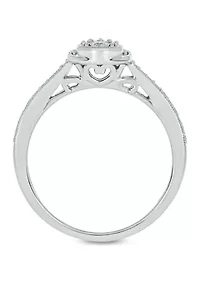1/5 ct. t.w. Diamond Pear Shape Fashion Ring Sterling Silver
