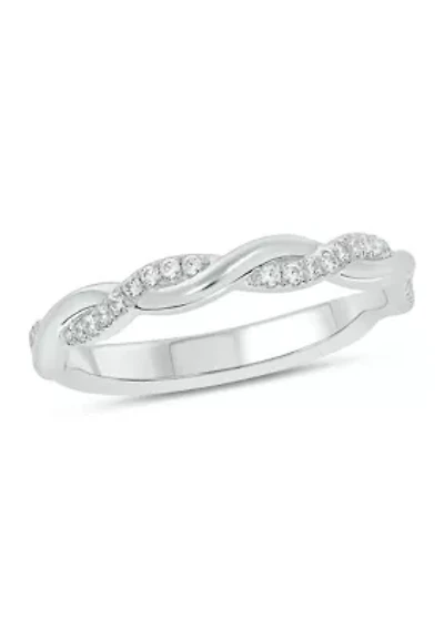 1/10 ct. t.w. Diamond Anniversary Band Sterling Silver
