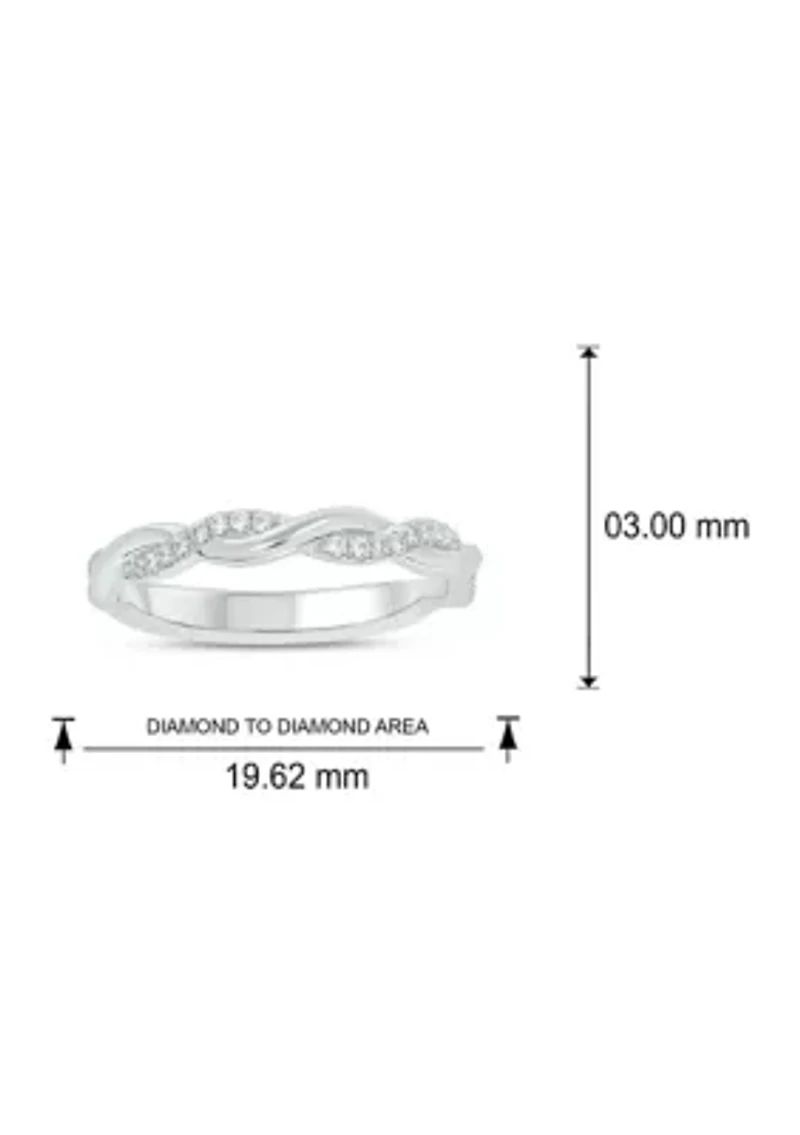 1/10 ct. t.w. Diamond Anniversary Band Sterling Silver