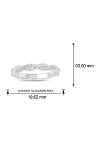 1/10 ct. t.w. Diamond Anniversary Band Sterling Silver