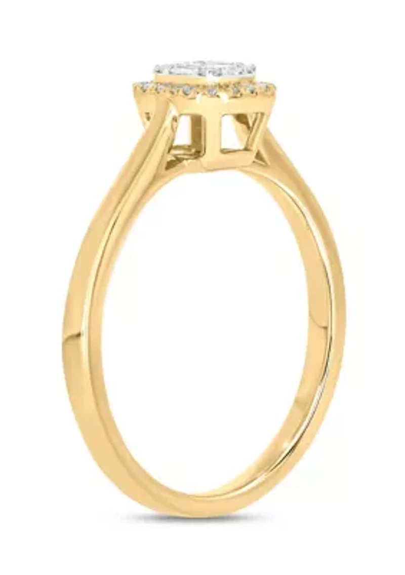1/6 ct. t.w. Diamond Engagement Ring 10K Yellow Gold