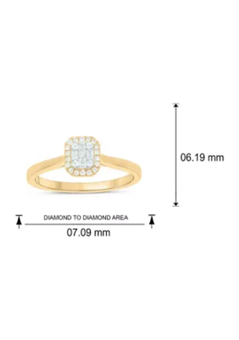 1/6 ct. t.w. Diamond Engagement Ring 10K Yellow Gold