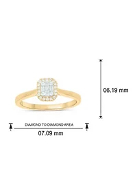 1/6 ct. t.w. Diamond Engagement Ring 10K Yellow Gold