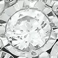 1/3 ct. t.w. Diamond Cushion Frame Bridal Ring Sterling Silver