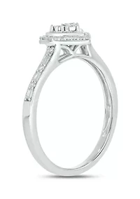 1/5 ct. t.w. Diamond Heart Promise Ring Sterling Silver