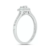 1/5 ct. t.w. Diamond Heart Promise Ring Sterling Silver