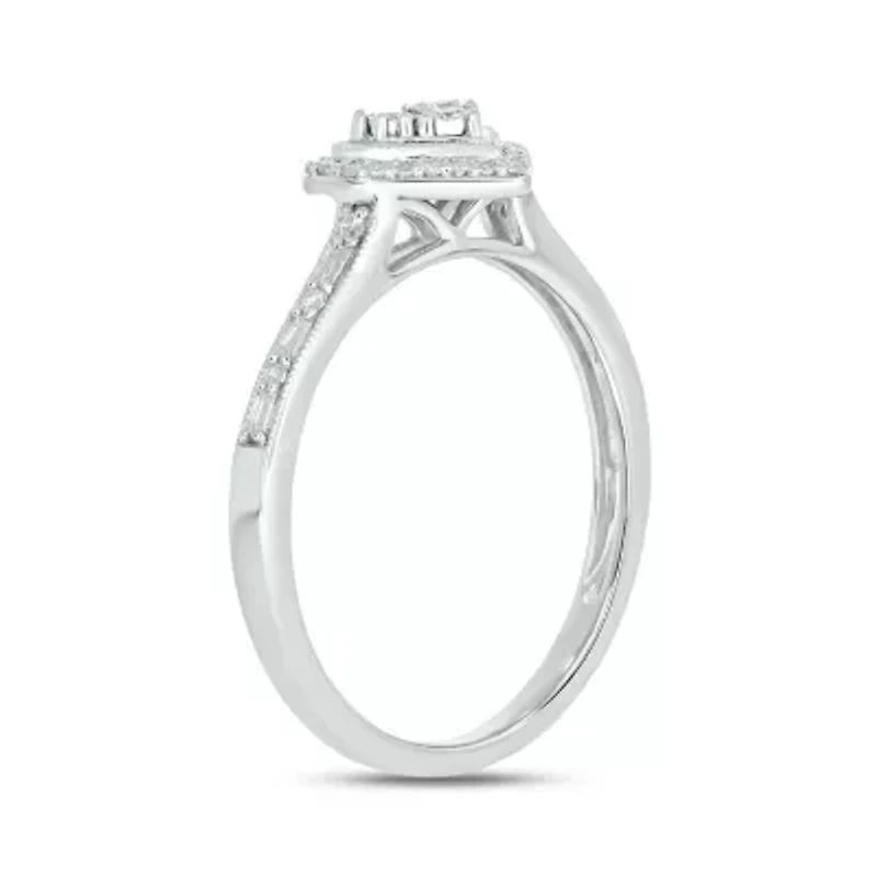 1/5 ct. t.w. Diamond Heart Promise Ring Sterling Silver