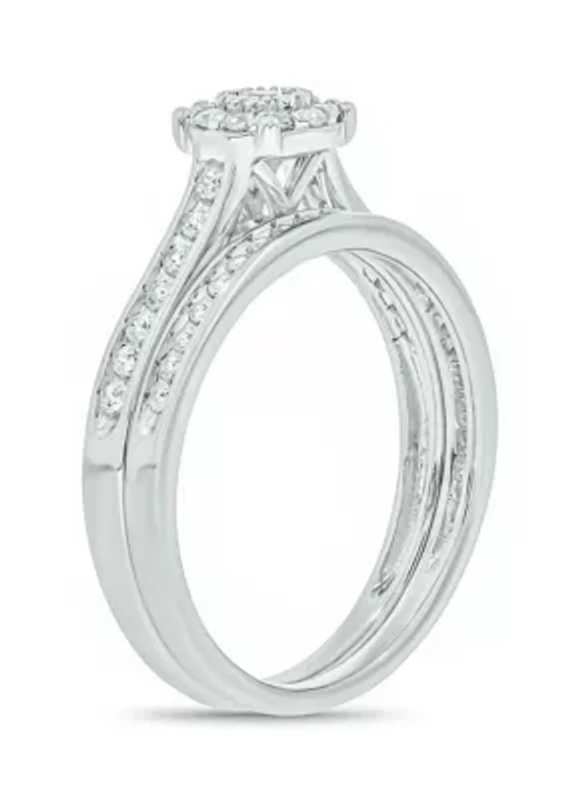 1/3 ct. t.w. Diamond Miracle Bridal Ring Sterling Silver