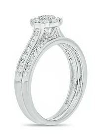 1/3 ct. t.w. Diamond Miracle Bridal Ring Sterling Silver