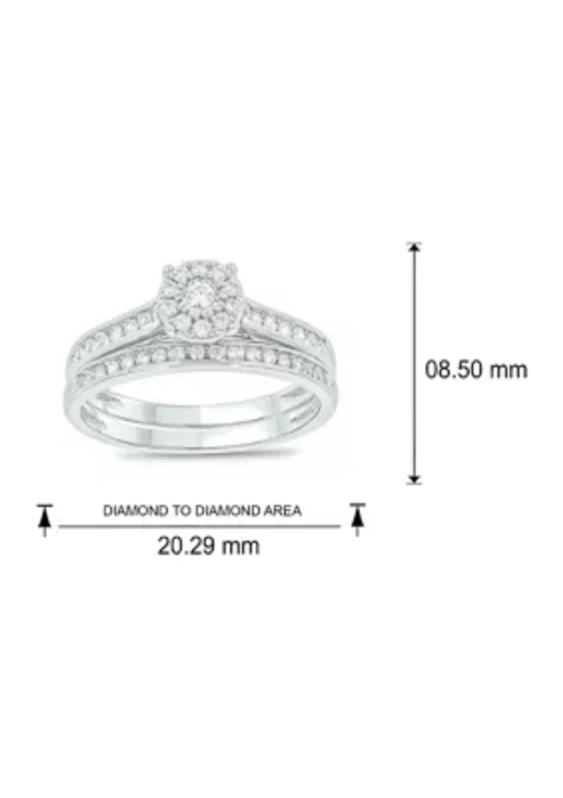 1/3 ct. t.w. Diamond Miracle Bridal Ring Sterling Silver