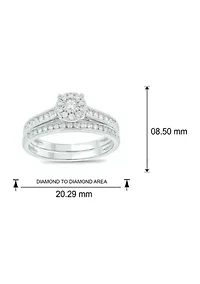 1/3 ct. t.w. Diamond Miracle Bridal Ring Sterling Silver
