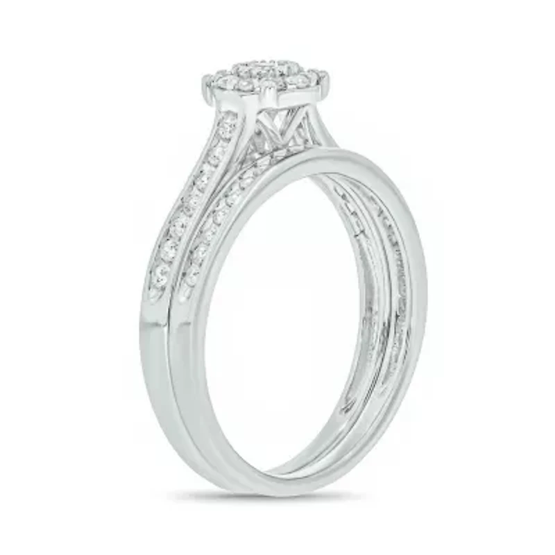 1/3 ct. t.w. Diamond Miracle Bridal Ring Sterling Silver