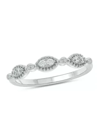 1/10 ct. t.w. Diamond Anniversary Band 10K White Gold