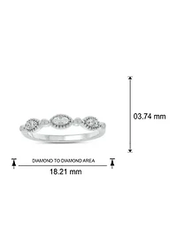 1/10 ct. t.w. Diamond Anniversary Band 10K White Gold