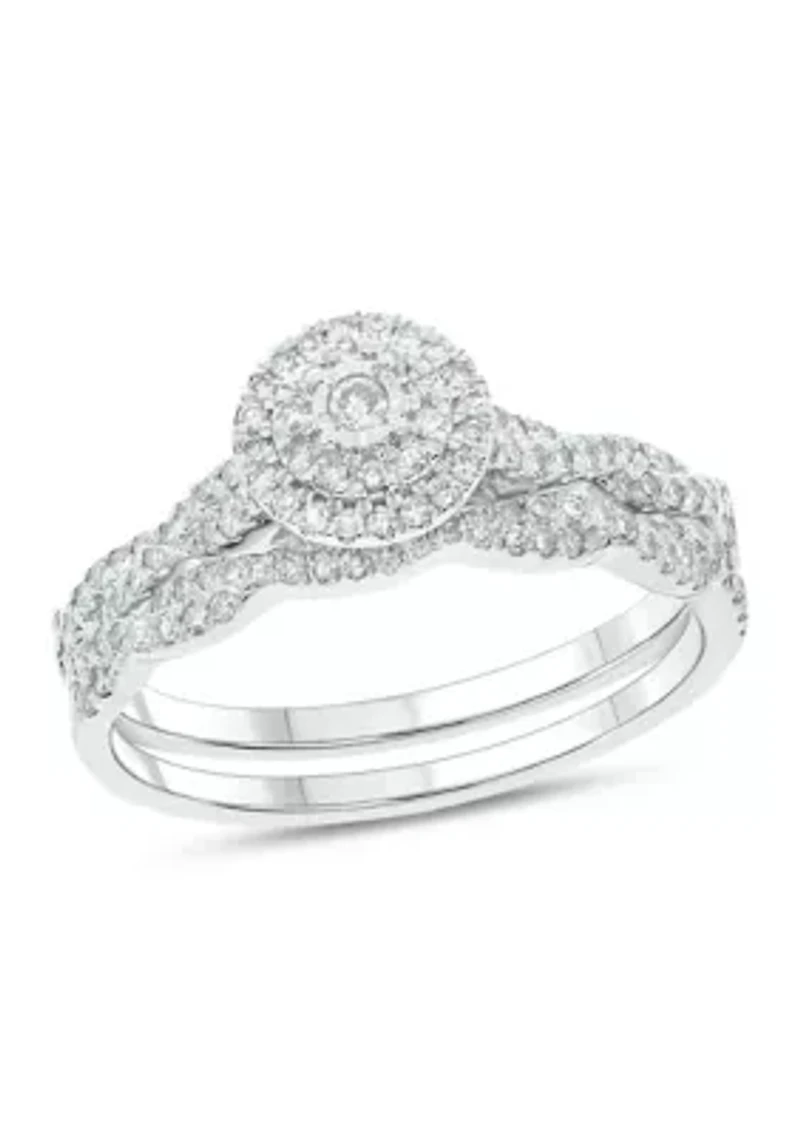 1/3 ct. t.w. Diamond Miracle Bridal Ring Sterling Silver