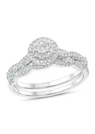 1/3 ct. t.w. Diamond Miracle Bridal Ring Sterling Silver