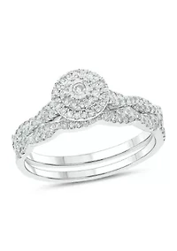 1/3 ct. t.w. Diamond Miracle Bridal Ring Sterling Silver