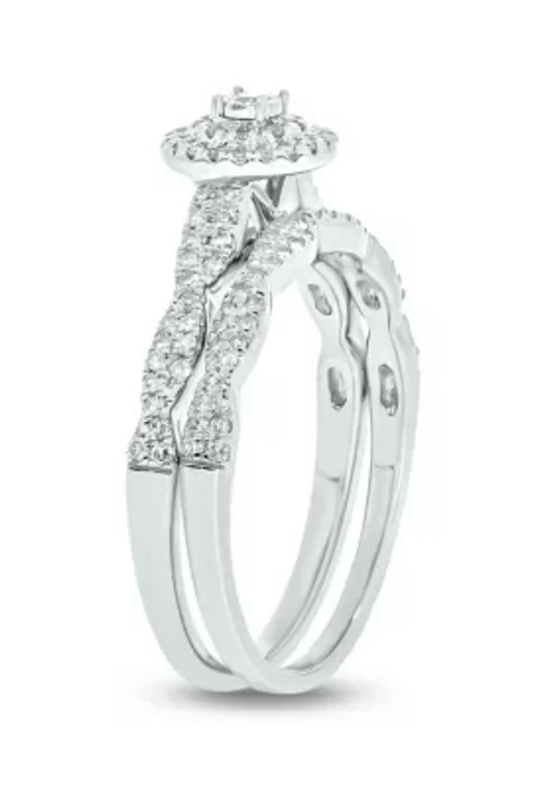 1/3 ct. t.w. Diamond Miracle Bridal Ring Sterling Silver