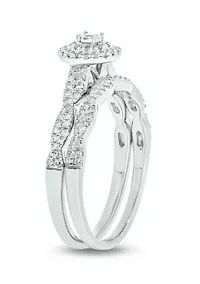 1/3 ct. t.w. Diamond Miracle Bridal Ring Sterling Silver