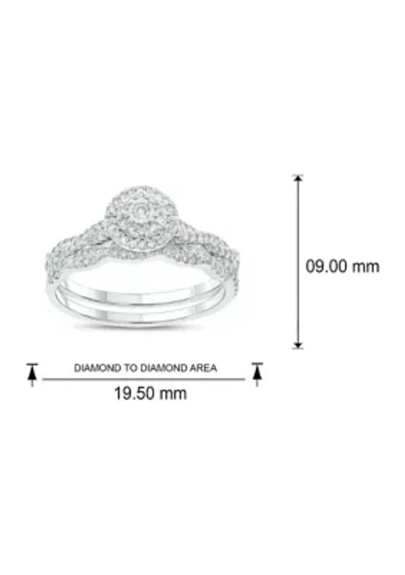 1/3 ct. t.w. Diamond Miracle Bridal Ring Sterling Silver