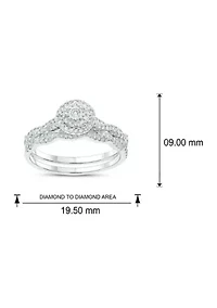 1/3 ct. t.w. Diamond Miracle Bridal Ring Sterling Silver