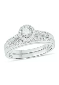 1/ ct. t.w. Diamond Bridal Ring Sterling Silver