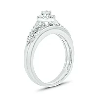 1/ ct. t.w. Diamond Bridal Ring Sterling Silver