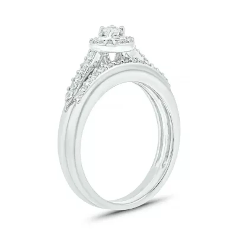 1/ ct. t.w. Diamond Bridal Ring Sterling Silver