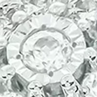 1/3 ct. t.w. Diamond Miracle Plate Bridal Ring Sterling Silver