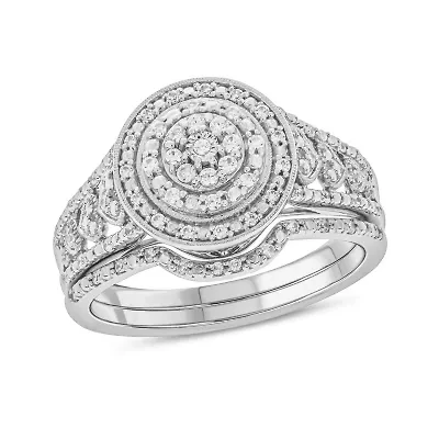 1/ ct. t.w. Diamond Bridal Ring Sterling Silver