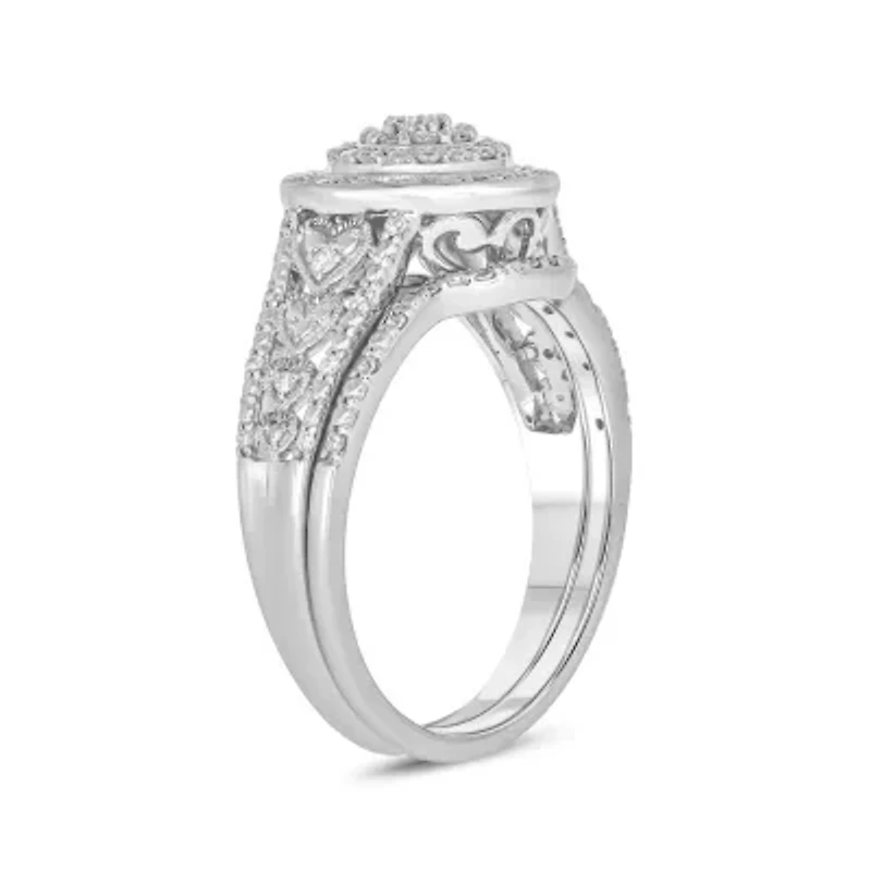 1/ ct. t.w. Diamond Bridal Ring Sterling Silver