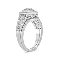1/ ct. t.w. Diamond Bridal Ring Sterling Silver