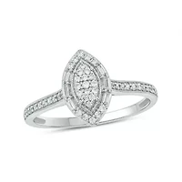 1/4 ct. t.w. Diamond Marquise Shape Promise Ring Sterling Silver