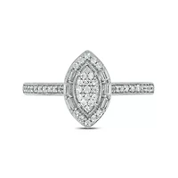 1/4 ct. t.w. Diamond Marquise Shape Promise Ring Sterling Silver